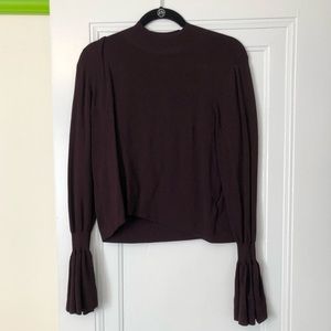 Burgundy Bell sleeve sweater